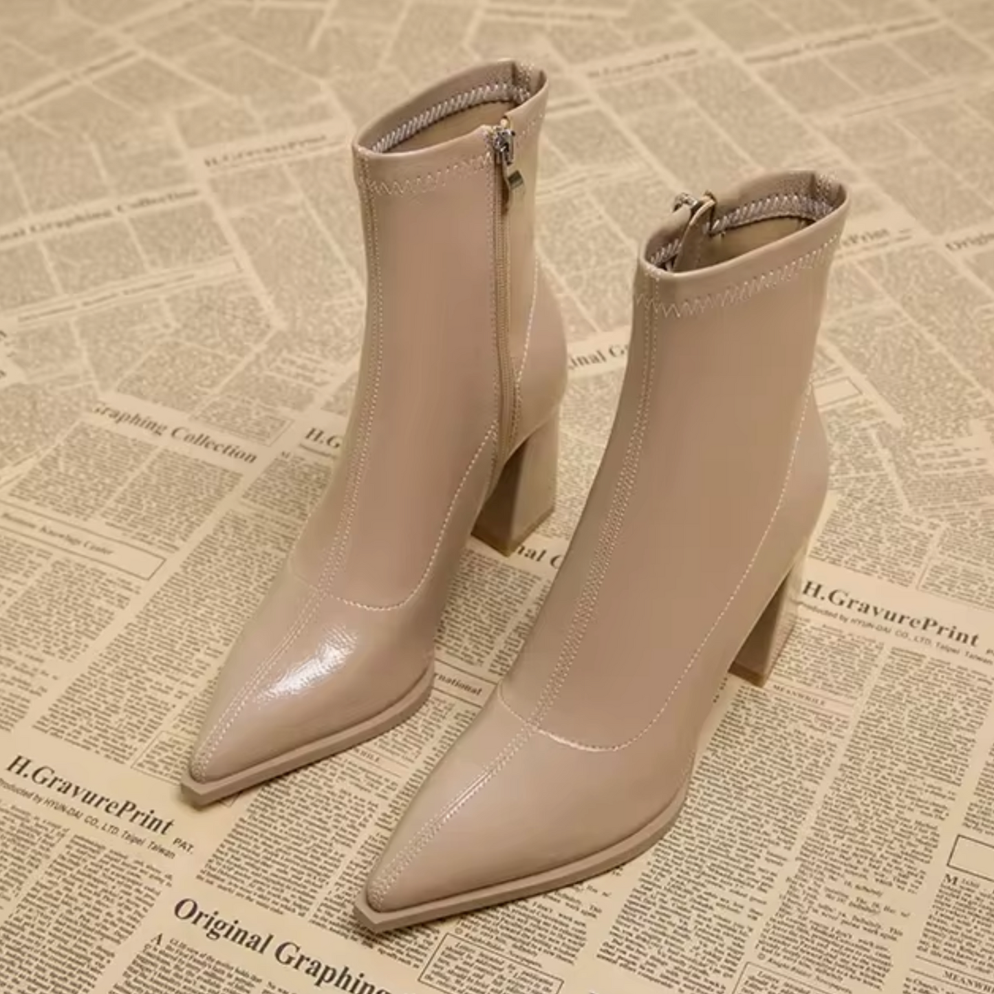 Leather ankle boots