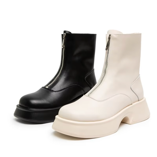 Water-repellent winter fur boots