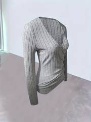 Women - Ribbed Jumper - Tight-Fitting, Cozy Knit - Stylish Wardrobe Essential