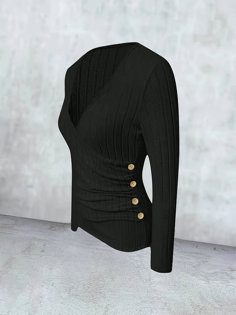 Women - Ribbed Jumper - Tight-Fitting, Cozy Knit - Stylish Wardrobe Essential