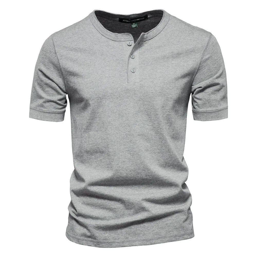 Stylish Cotton Men's Collar T-shirt