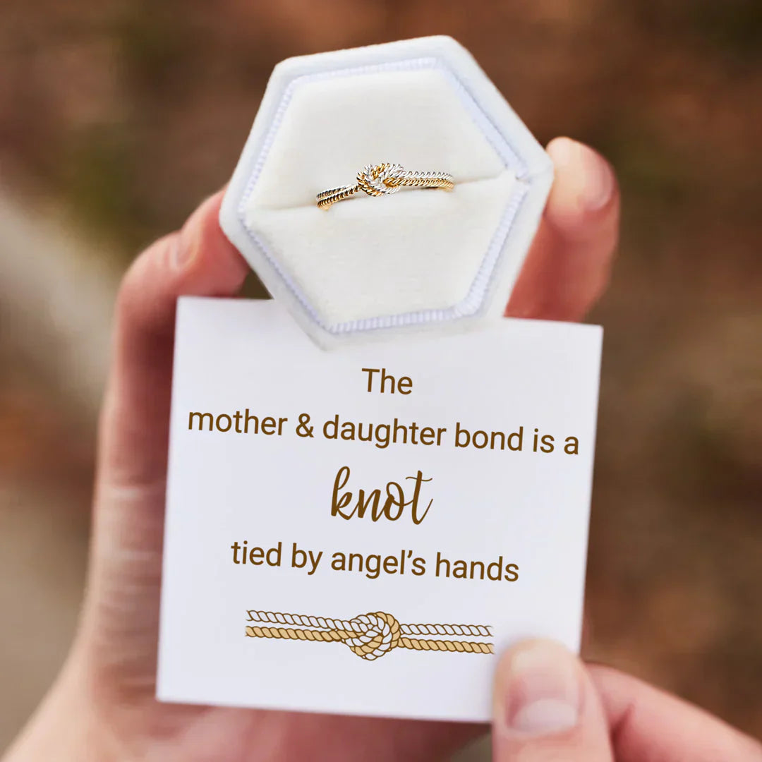 Mother & daughter knot ring