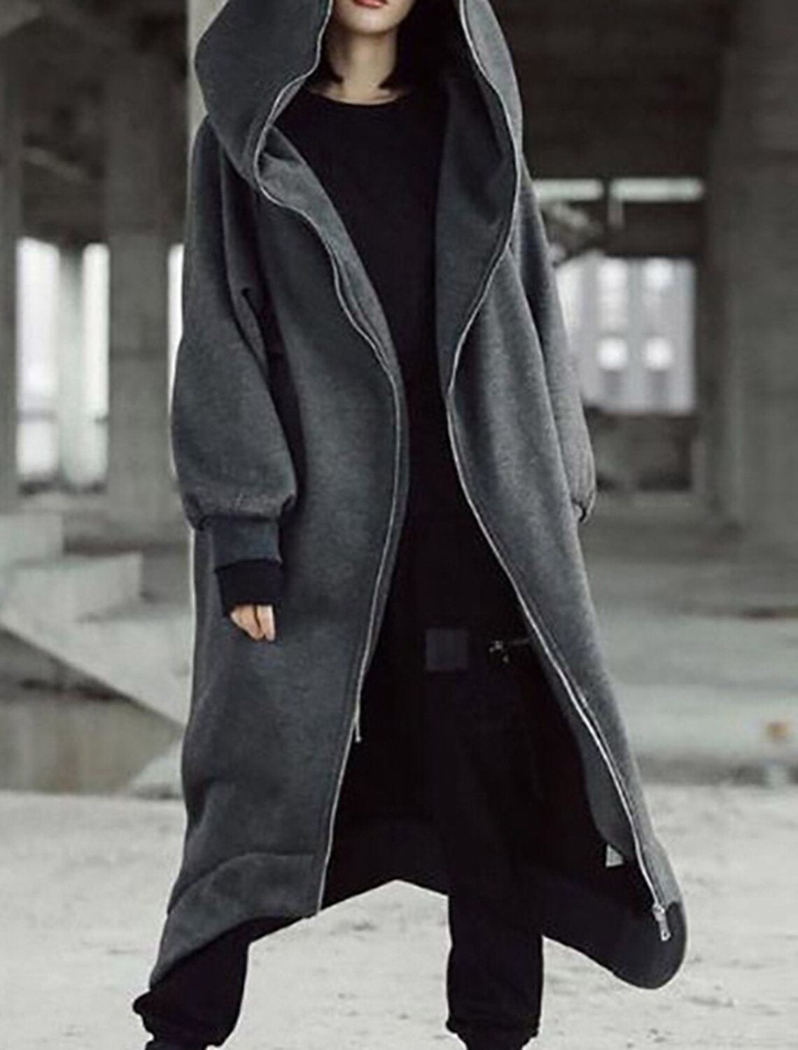 Eleganz - Versatile long coat with hood