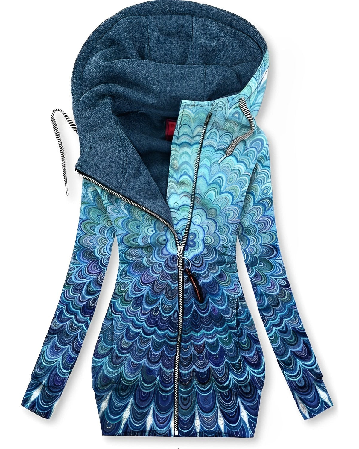 Women - Hooded Jacket - Zip Closure - Stylish and Comfortable Outerwear